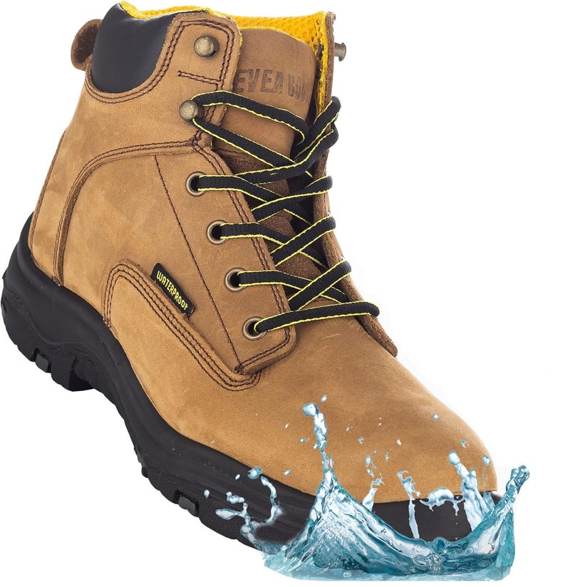 Ever Boots Waterproof Work Boots for Men, Hiking, Zapatos de Trabajo (7.5, COPPER) - Image 1